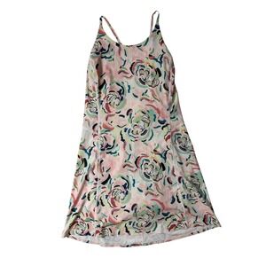 Athleta Infinity Dress Pink Floral Active Tennis Golf Mini Dress 988602 M
